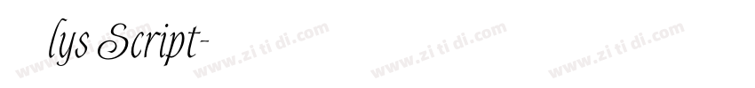 Alys Script字体转换